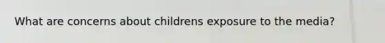 What are concerns about childrens exposure to the media?