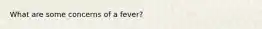 What are some concerns of a fever?