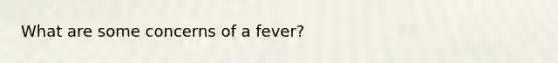 What are some concerns of a fever?