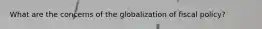 What are the concerns of the globalization of fiscal policy?