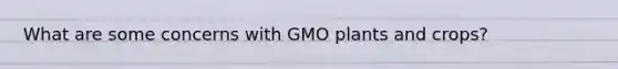 What are some concerns with GMO plants and crops?