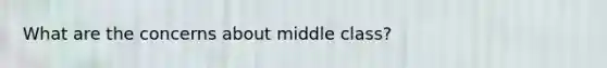 What are the concerns about middle class?