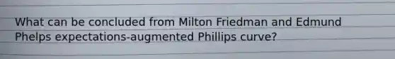 What can be concluded from Milton Friedman and Edmund Phelps expectations-augmented Phillips curve?