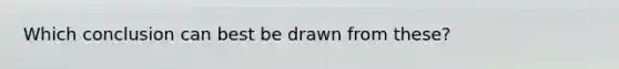 Which conclusion can best be drawn from these?