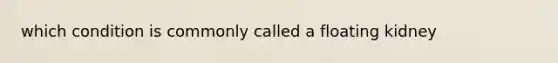 which condition is commonly called a floating kidney