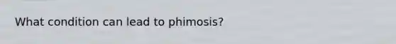 What condition can lead to phimosis?