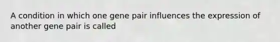 A condition in which one gene pair influences the expression of another gene pair is called