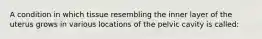 A condition in which tissue resembling the inner layer of the uterus grows in various locations of the pelvic cavity is called: