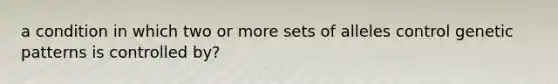 a condition in which two or more sets of alleles control genetic patterns is controlled by?