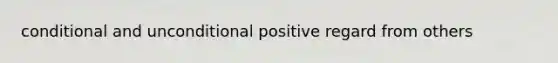 conditional and unconditional positive regard from others