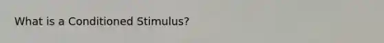 What is a Conditioned Stimulus?