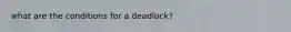 what are the conditions for a deadlock?