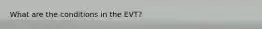 What are the conditions in the EVT?