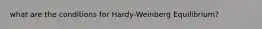 what are the conditions for Hardy-Weinberg Equilibrium?