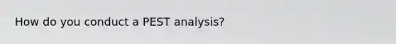 How do you conduct a PEST analysis?