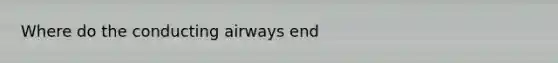 Where do the conducting airways end