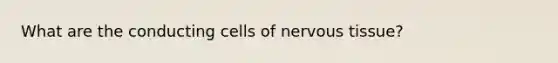 What are the conducting cells of <a href='https://www.questionai.com/knowledge/kqA5Ws88nP-nervous-tissue' class='anchor-knowledge'>nervous tissue</a>?