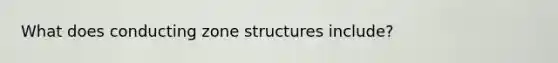 What does conducting zone structures include?