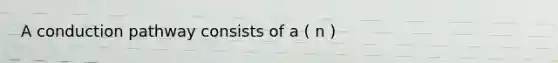 A conduction pathway consists of a ( n )