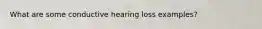 What are some conductive hearing loss examples?