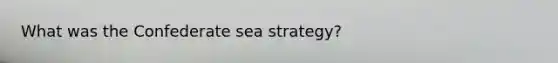 What was the Confederate sea strategy?