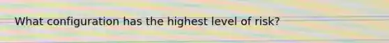 What configuration has the highest level of risk?