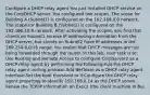 Configure a DHCP relay agent You just installed DHCP service on the CorpDHCP server. You configured two scopes. The scope for Building A (Subnet1) is configured on the 192.168.0.0 network. The scope for Building B (Subnet2) is configured on the 192.168.10.0 network. After activating the scopes, you find that clients on Subnet1 receive IP addressing information from the DHCP server, but clients on Subnet2 have IP addresses in the 169.254.0.0/16 range. You realize that DHCP messages are not being forwarded through the router. In this lab, your task is to: Use Routing and Remote Access to configure CorpServer2 as a DHCP relay agent by performing the following:Add the DHCP relay agent routing protocol.Add NetTeam as a DHCP relay agent interface.Set the boot threshold to 0.Configure the DHCP relay agent properties to identify 192.168.0.14 as the DHCP server. Renew the TCP/IP information on Exec2 (the client machine in Bui