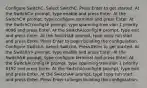 Configure SwitchC. Select SwitchC. Press Enter to get started. At the SwitchC> prompt, type enable and press Enter. At the SwitchC# prompt, type configure terminal and press Enter. At the SwitchC(config)# prompt, type spanning-tree vlan 1 priority 4096 and press Enter. At the SwitchA(config)# prompt, type exit and press Enter. At the SwitchA# prompt, type copy run start and press Enter. Press Enter to begin building the configuration. Configure SwitchA. Select SwitchA. Press Enter to get started. At the SwitchA> prompt, type enable and press Enter. At the SwitchA# prompt, type configure terminal and press Enter. At the SwitchA(config)# prompt, type spanning-tree vlan 1 priority 8192 and press Enter. At the SwitchA(config)# prompt, type exit and press Enter. At the SwitchA# prompt, type copy run start and press Enter. Press Enter to begin building the configuration.