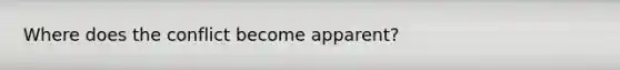 Where does the conflict become apparent?