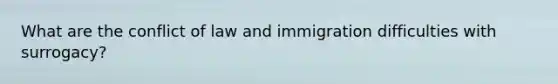 What are the conflict of law and immigration difficulties with surrogacy?