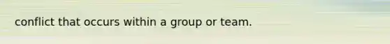 conflict that occurs within a group or team.