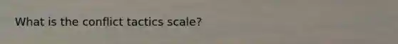 What is the conflict tactics scale?