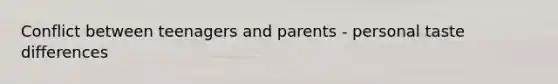 Conflict between teenagers and parents - personal taste differences