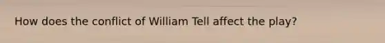 How does the conflict of William Tell affect the play?