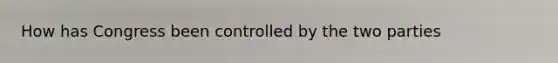How has Congress been controlled by the two parties