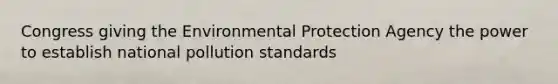 Congress giving the Environmental Protection Agency the power to establish national pollution standards