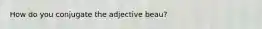 How do you conjugate the adjective beau?