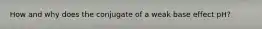 How and why does the conjugate of a weak base effect pH?