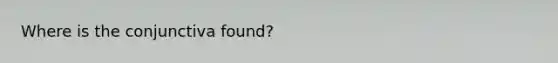 Where is the conjunctiva found?