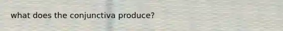 what does the conjunctiva produce?