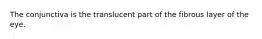 The conjunctiva is the translucent part of the fibrous layer of the eye.