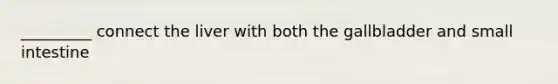 _________ connect the liver with both the gallbladder and small intestine