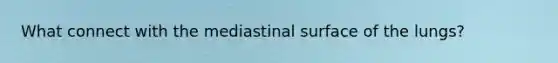 What connect with the mediastinal surface of the lungs?