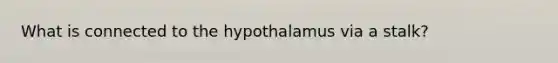 What is connected to the hypothalamus via a stalk?