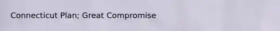 Connecticut Plan; Great Compromise