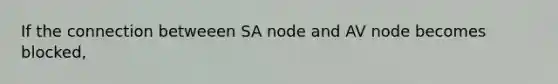 If the connection betweeen SA node and AV node becomes blocked,