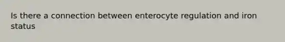 Is there a connection between enterocyte regulation and iron status