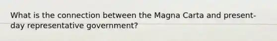 What is the connection between the Magna Carta and present-day representative government?