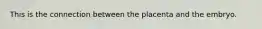This is the connection between the placenta and the embryo.