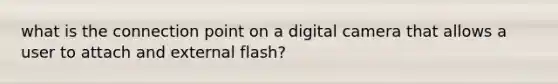 what is the connection point on a digital camera that allows a user to attach and external flash?